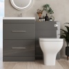 Complete Patello Grey L Shape Shower Bath Suite incl Sink cabinet Toilet and Taps. Extra Product Image For Complete Patello Grey L Shape Shower Bath Suite Incl Sink Cabinet Toilet And Taps. 2
