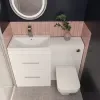 Patello White Combi Vanity Toilet And Shower Sliding Door Enclosure Suite Patello White Combi Vanity Toilet And Shower Sliding Door Enclosure Suite