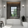 Patello 60 White L Shaped Shower Bath Suite