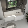 Patello 60 White L Shaped Shower Bath Suite