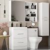Patello Bathroom Furniture Suite with Mirror Cabinet & Shelf Storage Extra Product Image For Patello Bathroom Furniture Suite With Mirror Cabinet And Shelf Storage 1