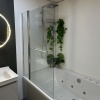 Square Bath Screen with Fixed Panel