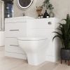L shape Patello White Shower Bath Suite incl 2 Drawer Basin Unit, Toilet & Cabinet Taps & Panels Extra Product Image For L Shape Patello White Shower Bath Suite Incl 2 Drawer Basin Unit Toilet And Cabinet Taps And Panels 3
