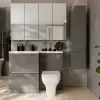 Pemberton L shape Bath Bathroom Furniture Suite Grey