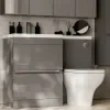 Pemberton L shape Bath Bathroom Furniture Suite Grey