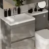 Pemberton L shape Bath Bathroom Furniture Suite Grey