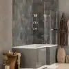 Pemberton L shape Bath Bathroom Furniture Suite Grey