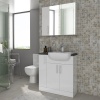 Oliver 800 Fitted Cloakroom Furniture: Vanity Unit & Storage Extra Product Image For Oliver 800 Fitted Cloakroom Furniture: Vanity Unit & Storage 2