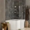 Pemberton L shape Bath Bathroom Furniture Suite White