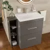 Patello Grey Shower Suite 1400 Vanity Storage BTW Toilet Corner Shower Patello Grey Shower Suite 1400 Vanity Storage BTW Toilet Corner Shower