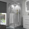 Radiant Corner Shower Enclosure in Chrome Corner Shower Cubicle for Bathroom Shower Suite