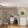 Patello White Shower Suite 1400 Vanity Storage Corner Shower Toilet Unit Pan Patello White Shower Suite 1400 Vanity Storage Corner Shower Toilet Unit Pan