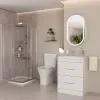 Patello White Shower Suite 600 Vanity Corner Shower Close Coupled Toilet Patello White Shower Suite 600 Vanity Corner Shower Close Coupled Toilet