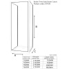 Radiant Reduced Height 3 Sided Shower 760 Pivot Line Drawing Tech Drawing of Radiant Reduced Height One Wall Shower 760 Pivot