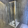 Showroom Lifestyle Image for Radiant Deluxe Bifold 800mm Shower Enclosure: Optional Tray and Side Panel, 1900mm Height