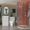 Ashford 600 Grey Basin Unit BTW Toilet Quad Shower Ashford 600 Grey Basin Unit BTW Toilet Quad Shower