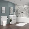 Ashford 600 Grey Bath Suite Basin Unit BTW Toilet