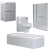 Ashford 600 Grey Bath Suite Basin Unit BTW Toilet