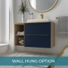 Alani 900 Navy Blue Vanity Unit with Storage Alani 900 Navy Blue Vanity Unit with Storage