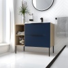 Alani 900 Navy Blue Vanity Unit with Storage Alani 900 Navy Blue Vanity Unit with Storage