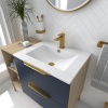 Alani 900 Navy Blue Vanity Unit with Storage Alani 900 Navy Blue Vanity Unit with Storage