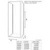 Radiant Deluxe 3 Sided Shower 900 Pivot Line Drawing Tech Drawing of Radiant Deluxe One Wall Shower 900 Pivot