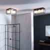Multi arm glass Semi flush Light: 3 Bulb