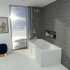 Shannon P-shape Left-hand Bath with Optional Beauforte Reinforcement: 1500, 1700 Shannon P-shape Left-hand Bath with Optional Beauforte Reinforcement: 1500, 1700
