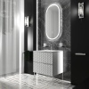 Elvia 600mm White Vanity Unit with White Basin, Chrome Handles & Legs Elvia 600mm White Vanity Unit with White Basin, Chrome Handles & Legs