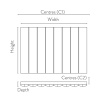 ahtar white aluminium horizontal radiator