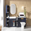 oliver 1700 navy blue combination vanity toilet tallboy set gold