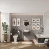 jivana small bath suite 600 grey vanity unit wc toilet gold