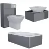 jivana small bath suite 600 grey vanity unit wc toilet gold