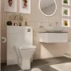 jivana small bath suite 600 white vanity unit wc toilet chrome