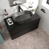 Jasmine 1000 Black Wall Vanity Unit With Black Sink 2 Product Image for Jasmine Black 1000mm Wall Hung Vanity Unit with Black Basin