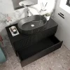 Jasmine 1000 Black Wall Vanity Unit With Black Sink 5 Product Image for Jasmine Black 1000mm Wall Hung Vanity Unit with Black Basin
