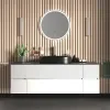 Product Image for 1600mm White Wall Hung Vanity Unit with Black Basin & Two Side Units 