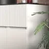 Jasmine 1300 White Fluted Wall Vanity With Black Sink Two Side Units 6 Product Image for 1300mm White Wall Hung Vanity Unit with Black Sink & Double Side Units