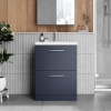 nuie arno indigo blue 600 floorstanding vanity sink unit with drawers nuie arno indigo blue 600 floorstanding vanity sink unit with drawers