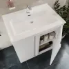 chester shower suite with 800 white floorstanding vanity and toilet