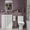 chester bath suite: 600 white floorstanding vanity unit with close coupled toilet