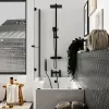 Laguna L Shaped Left Hand Bath with Black Whirlpool Jets