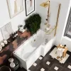 Laguna L Shaped Right Hand Gold Whirlpool Jets