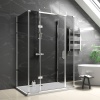 havana chrome 1400 inline hinged corner shower enclosure smoked glass havana chrome 1400 inline hinged corner shower enclosure smoked glass