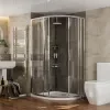 radiant reduced height 1000 x 800 offset quadrant shower enclosure chrome