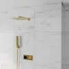 Cyber brushed brass 2 outlet wall shower set head handset bracket Cyber brushed brass 2 outlet wall shower set head handset bracket