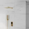 Cyber brushed brass 2 outlet wall shower set head handset bracket Cyber brushed brass 2 outlet wall shower set head handset bracket