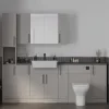 Main Product Image for Oliver 2200 Cashmere Shaker Fitted Furniture Combination Vanity Unit with Ceramic Basin, WC, Mirror Cabinet, Tallboy and Fixing Kits