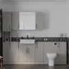 Main Product Image for Oliver 2300 Cashmere Shaker Fitted Furniture Combination Vanity Unit with Ceramic Basin, WC, Mirror Cabinet, Tallboy and Fixing Kits