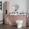 Oliver 2 3 white marble countertop gold handle Product Image for Oliver 1700 Pink Shaker Fitted Furniture Combination Vanity Unit with Ceramic Basin 6